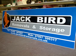 large sign
